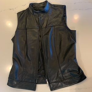 Hugo Buscati Leather Biker Vest